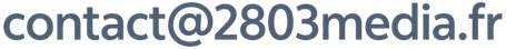 Adresse e-mail de contact de 2803 MEDIA