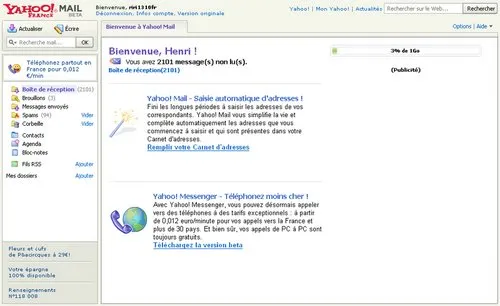 yahoo mail beta