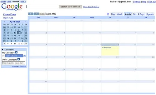 google calendar