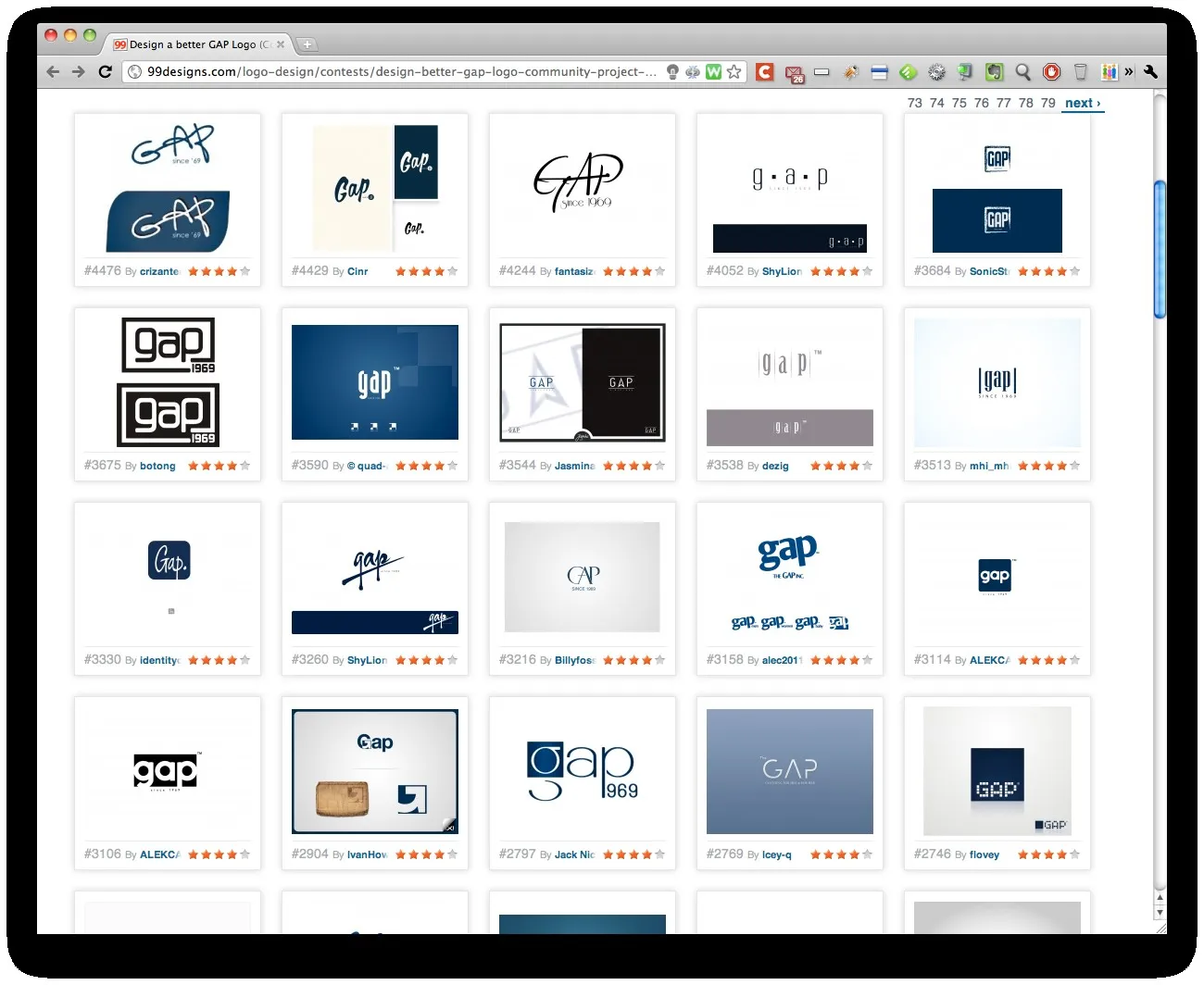 99designs-GAP GAP gardera finalement son ancien logo — photo 3
