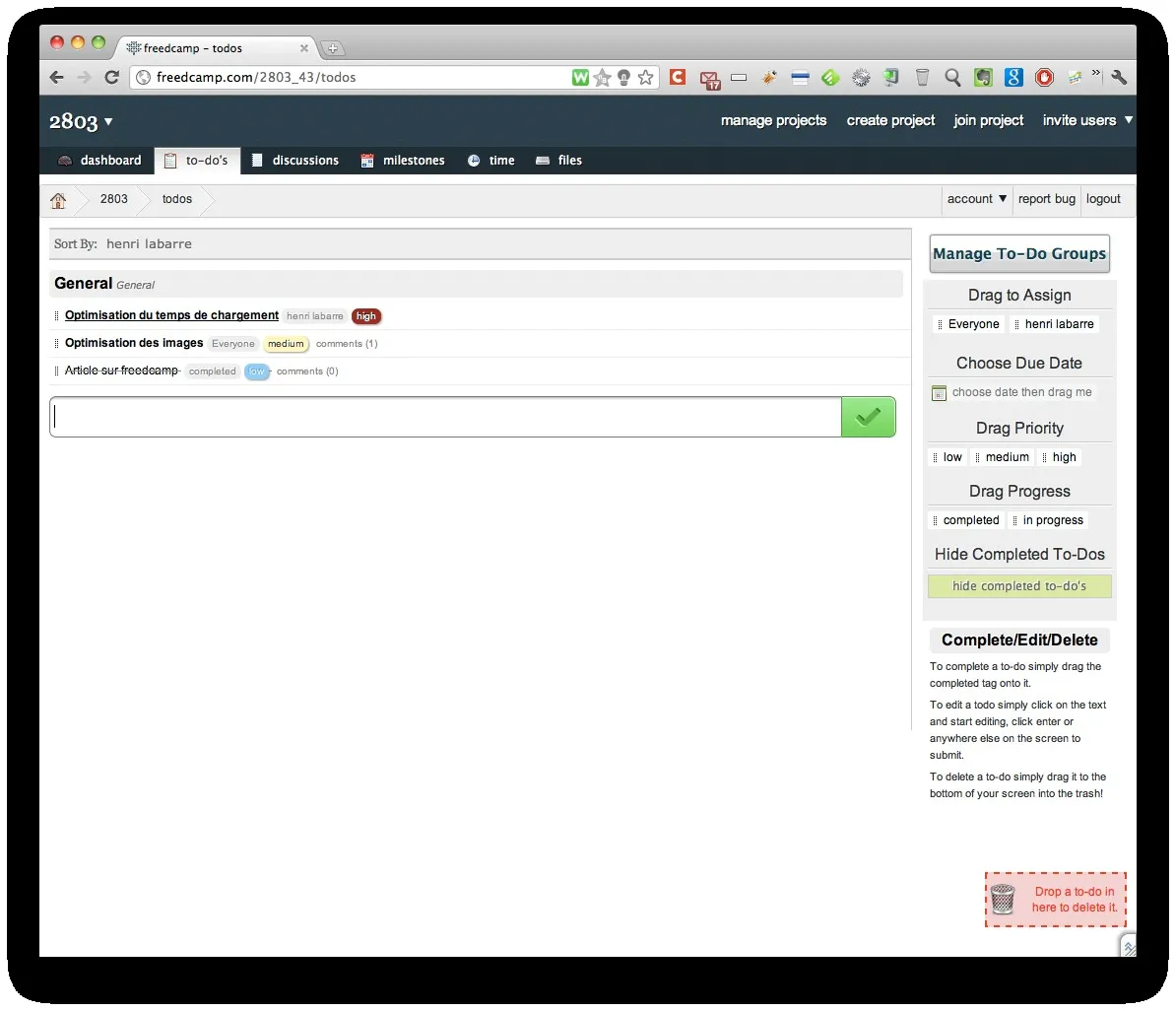 Freedcamp pour faire de la gestion de projets gratuitement — photo 1