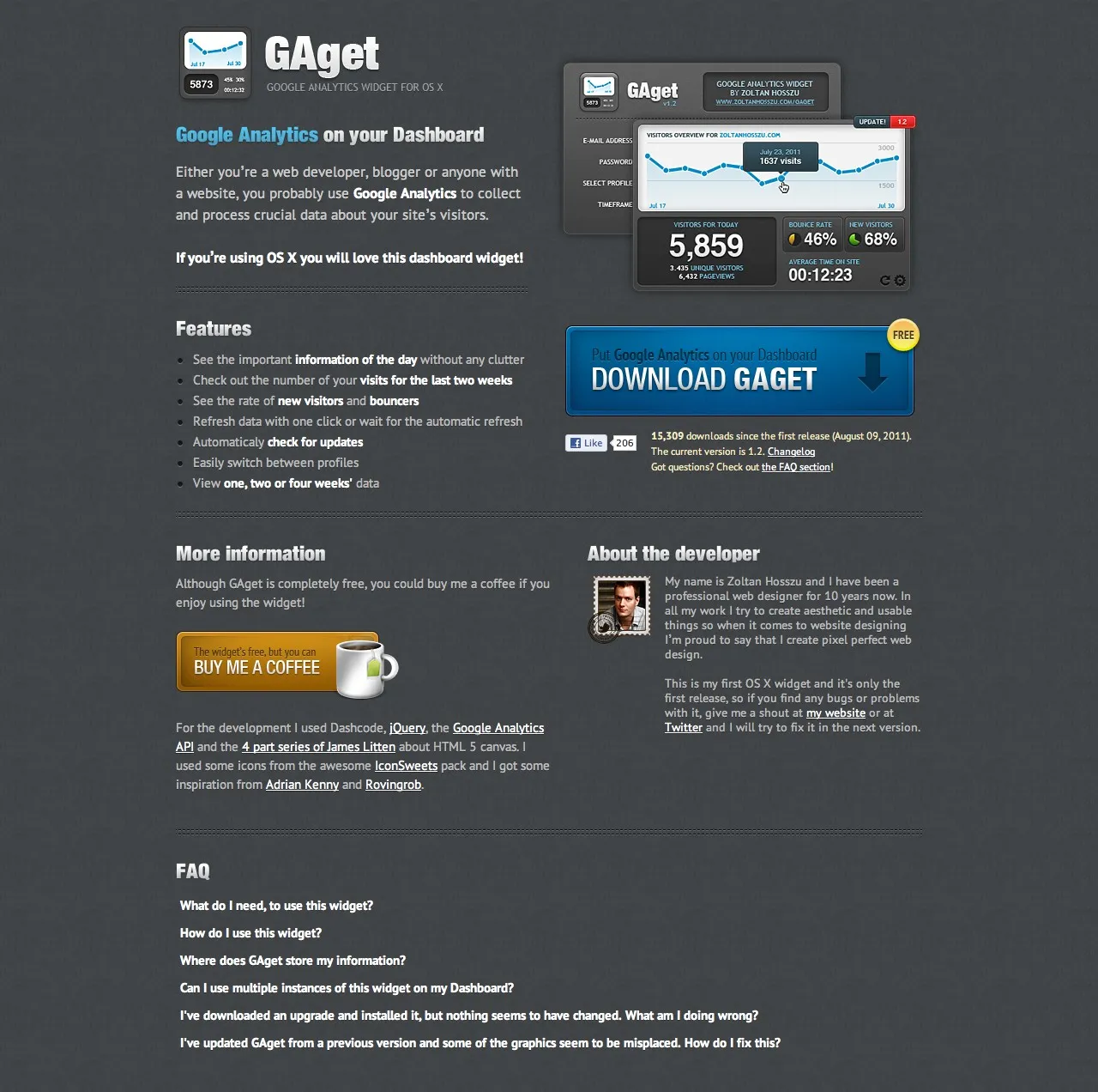 Un gadget pour suivre vos statistiques analytics sur votre mac — photo 1