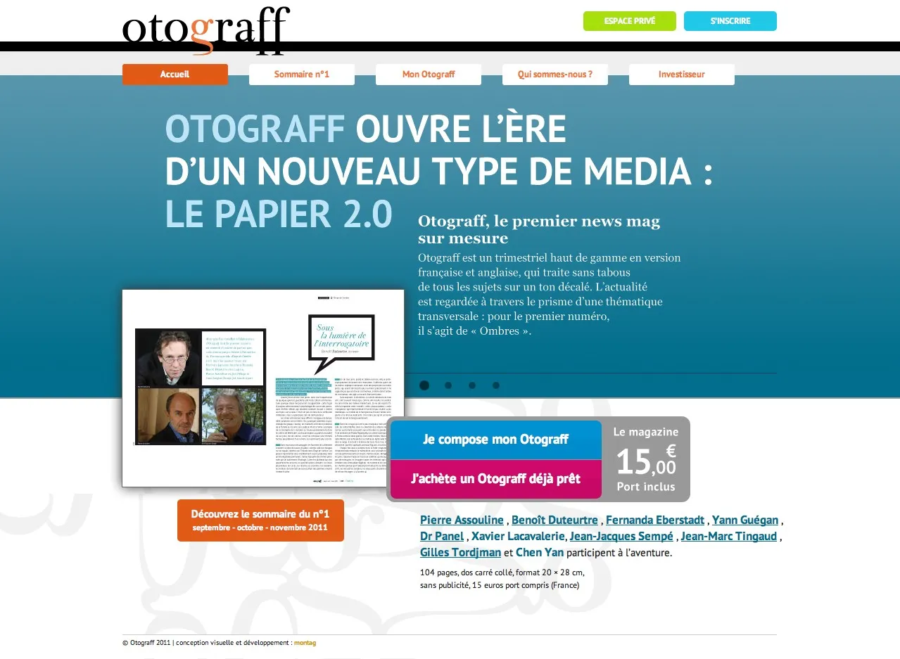 Otograff un nouveau magazine personnalisable — photo 1