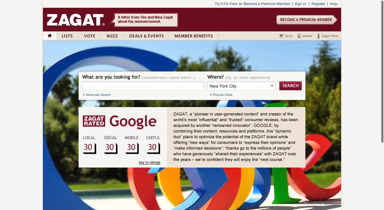 Google rachète le guide Zagat — photo 1