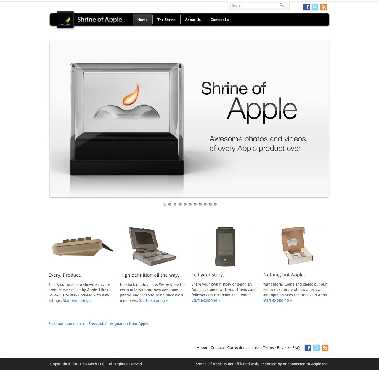 Shrine of Apple, le site pour les fans des produits à la pomme — photo 1