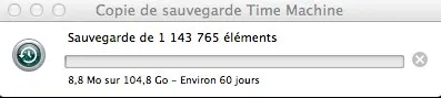 Accélérer le premier backup de time machine — photo 1
