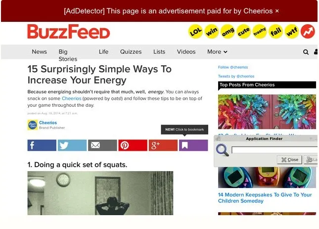 AdDetector l'extension pour détecter le "native advertising" — photo 1