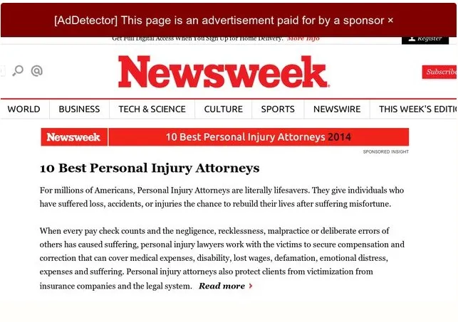AdDetector l'extension pour détecter le "native advertising" — photo 2