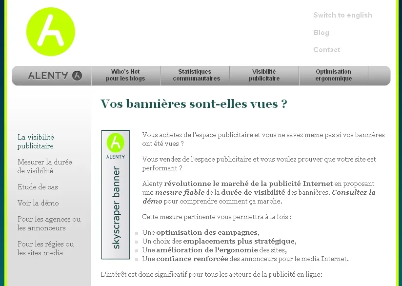 Alenty analyse l'engagement publicitaire sur Internet — photo 1