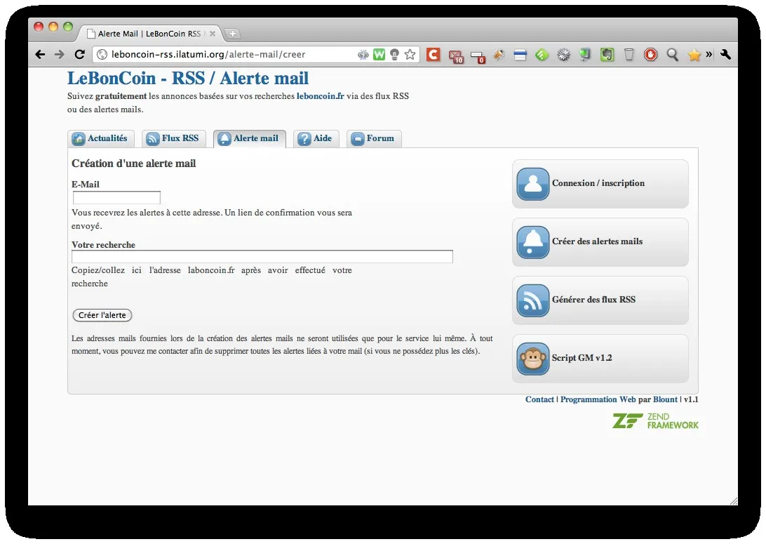 Faire des alertes email et RSS sur le bon coin — photo 1