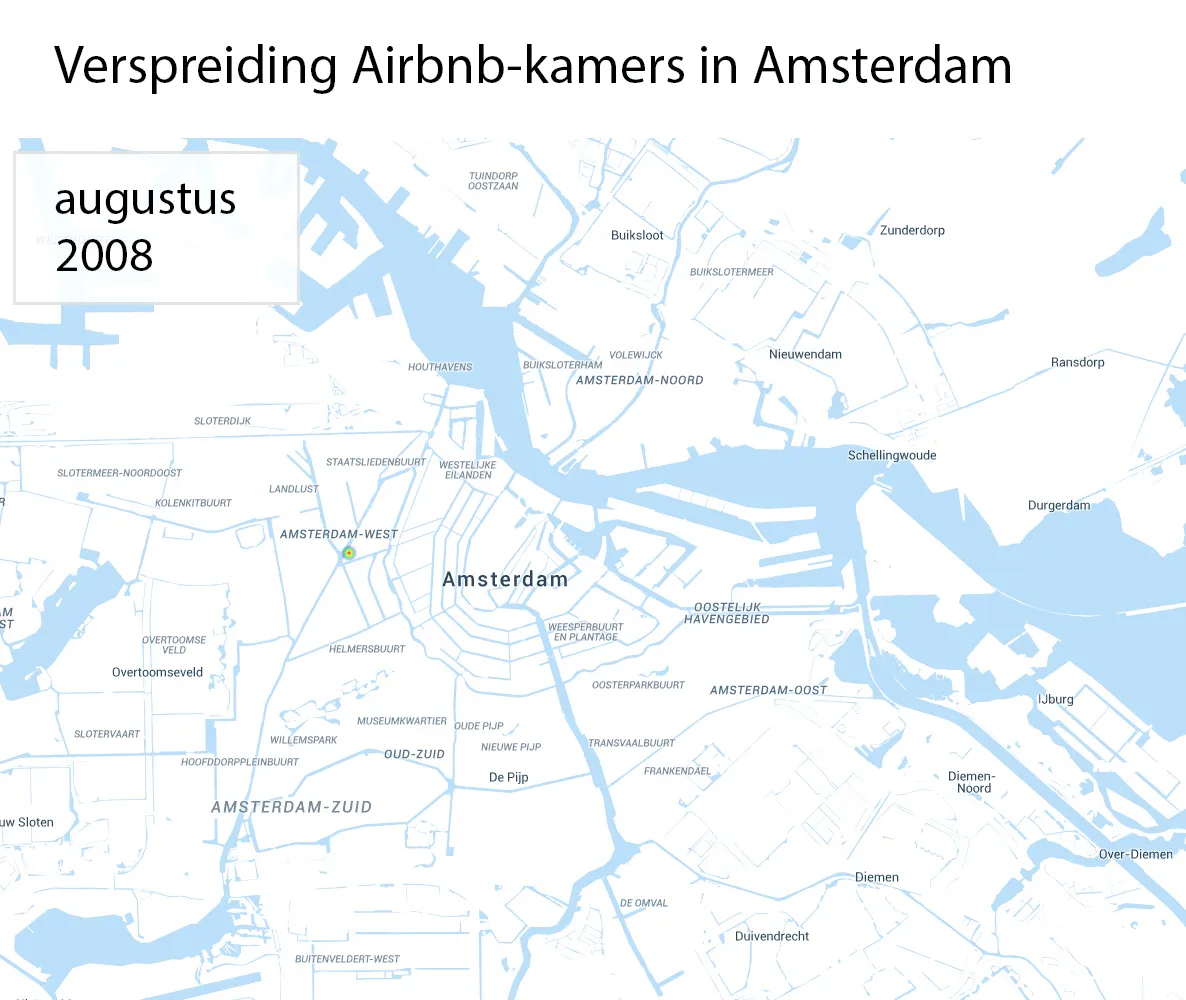 Impressionnante évolution de l'offre Airbnb à Amsterdam depuis 2008 — photo 1