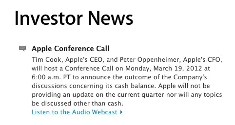 Apple va annoncer ce matin ce qu'ils vont faire avec leurs 100 milliards de cash — photo 1