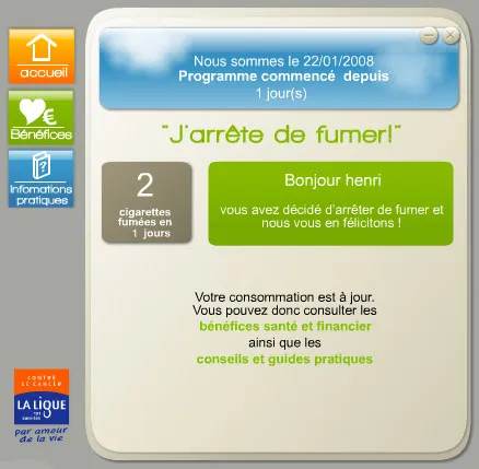 widget arrêter de fumer