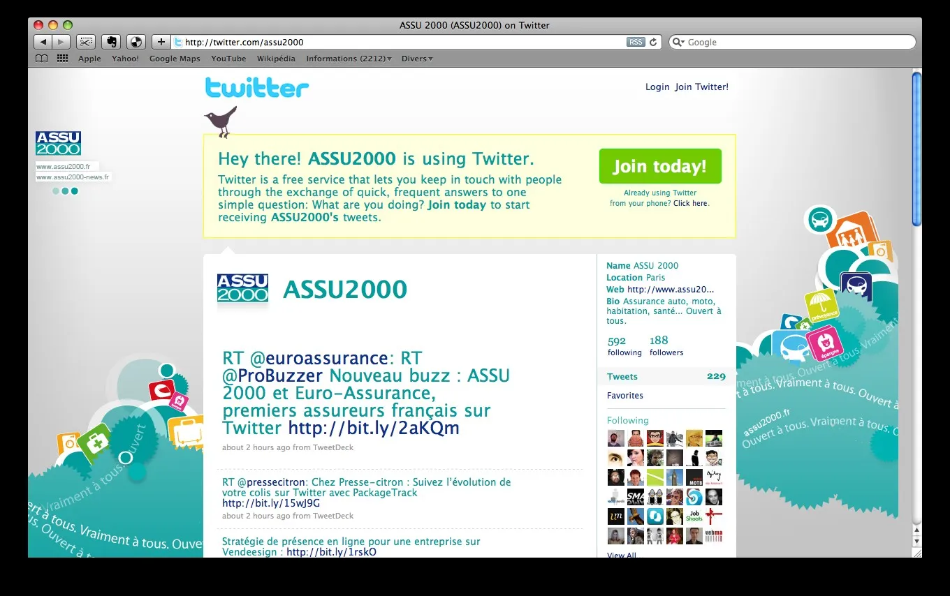 Le compte Twitter d'assu2000