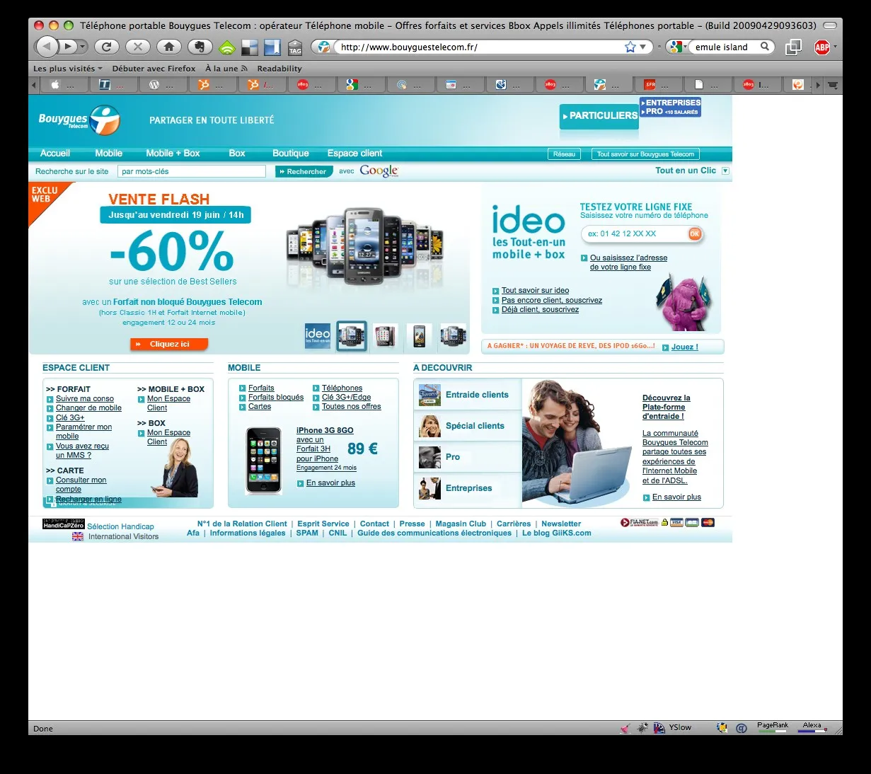 bouygues-iphone Homepage de Bouygues