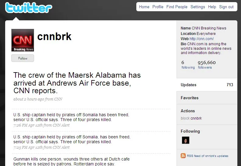 Le compte @cnnbrk