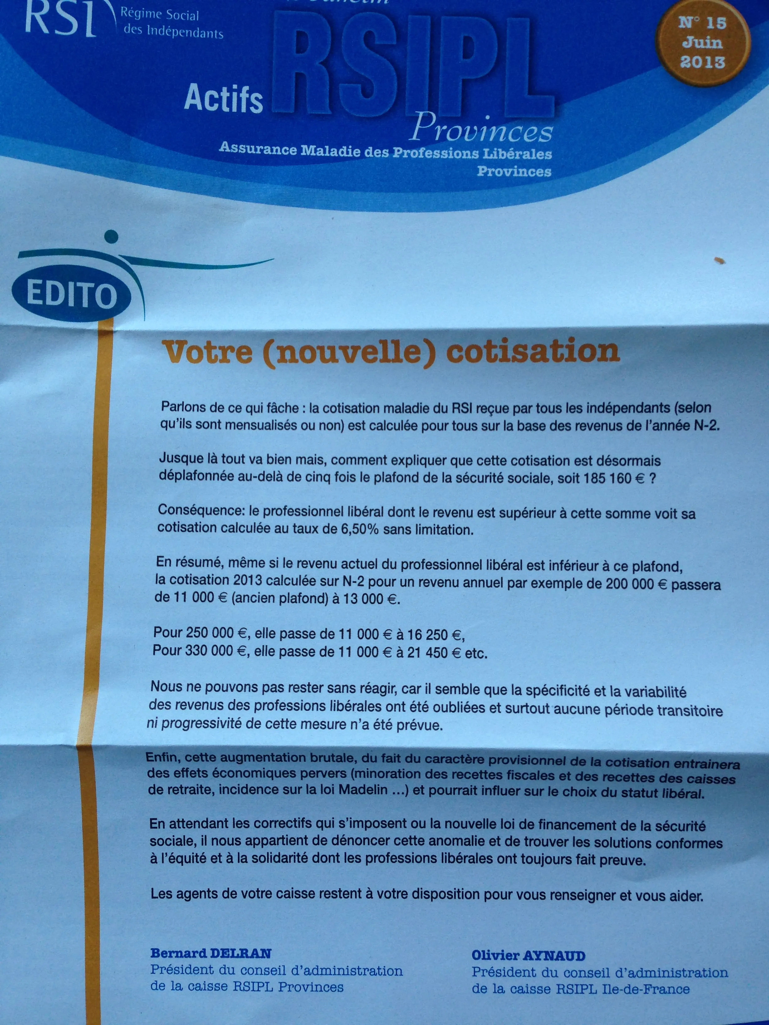 L'arnaque de l'augmentation de la cotisation RSI pour les indépendants — photo 1