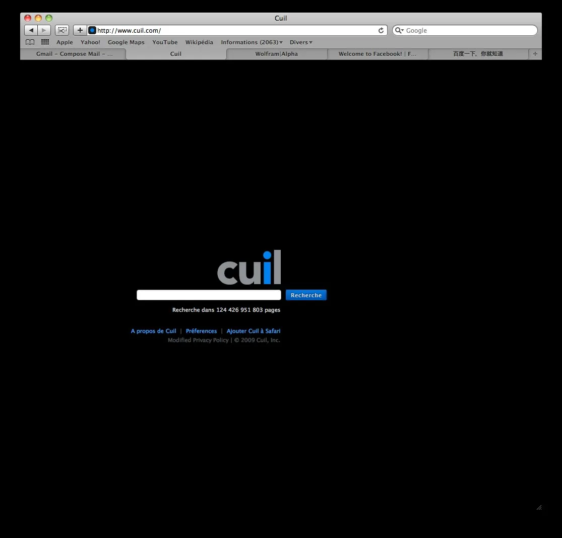 cuil Homepage de Cuil
