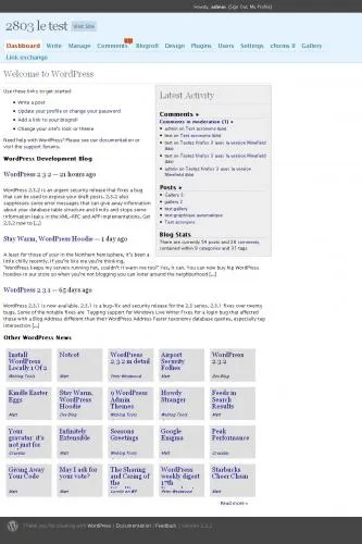wordpress dashboard 2.4