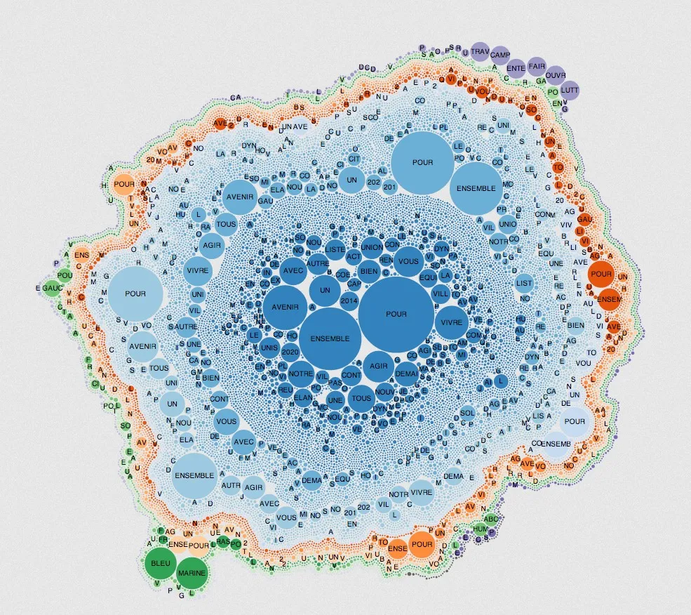 Un peu de dataviz sur le nom des listes des municipales 2014 — photo 1