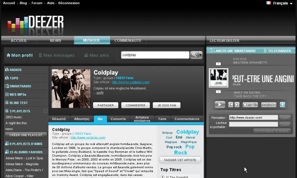 La stratégie de référencement de Deezer.com — photo 1