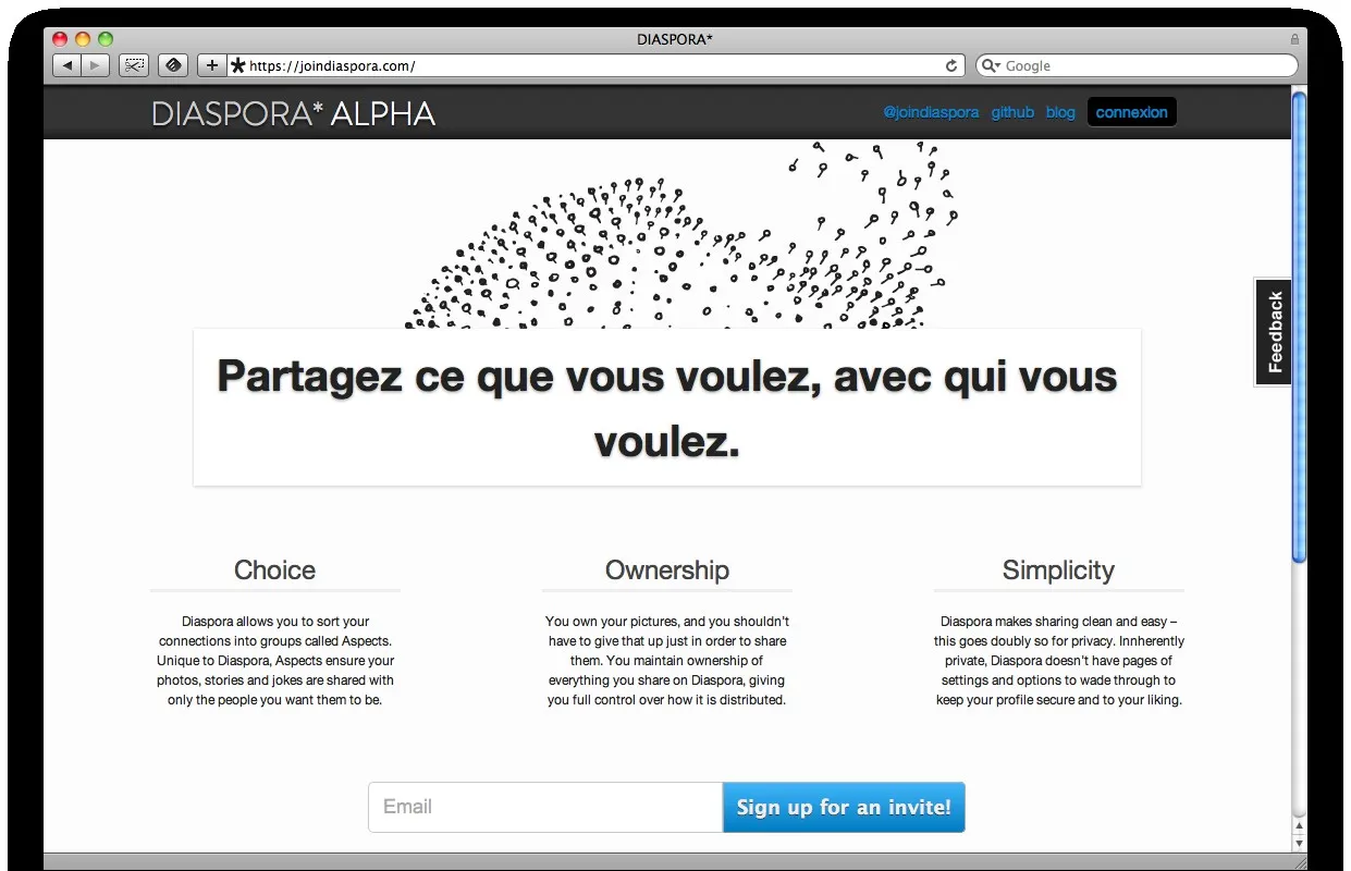 diaspora-alpha Diaspora la private alpha est partie — photo 1