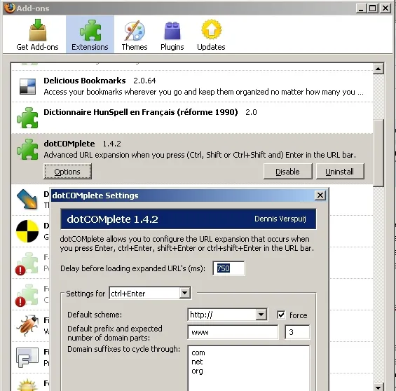 dotcomplete Deux extensions pour Firefox qui facilitent la vie — photo 2