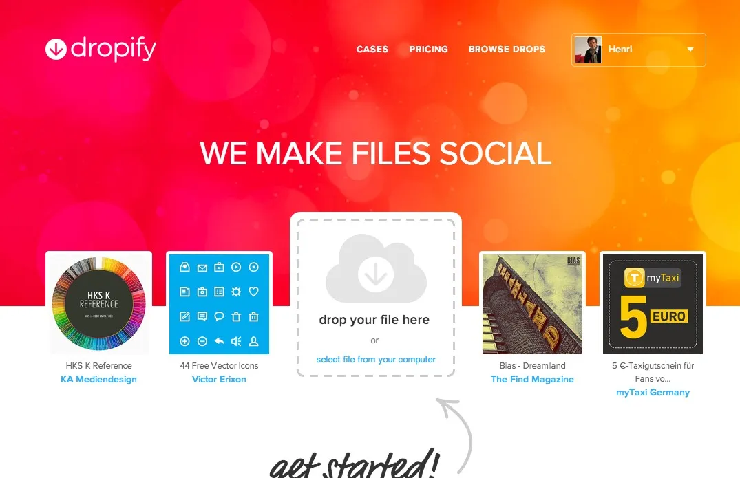 Dropify le partage social de documents — photo 1