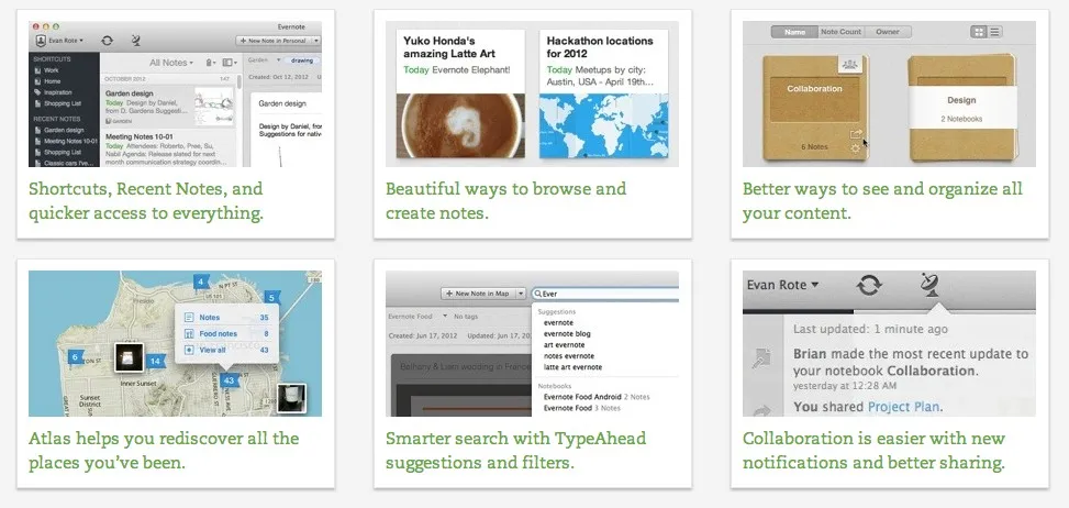 Nouvelle interface pour Evernote Mac — photo 1