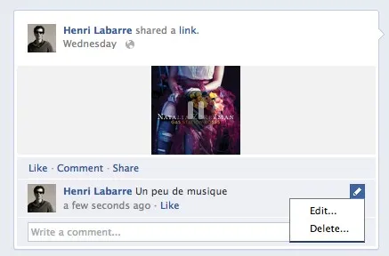 Facebook permet maintenant d'éditer ses propres commentaires — photo 1