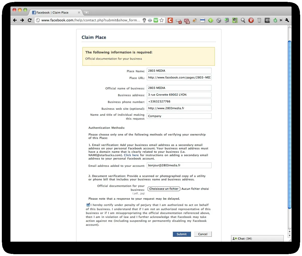 Facebook Places disponible en France — photo 4