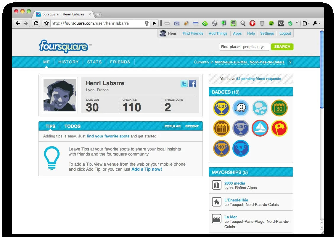 Foursquare, 100 check-ins plus tard — photo 1