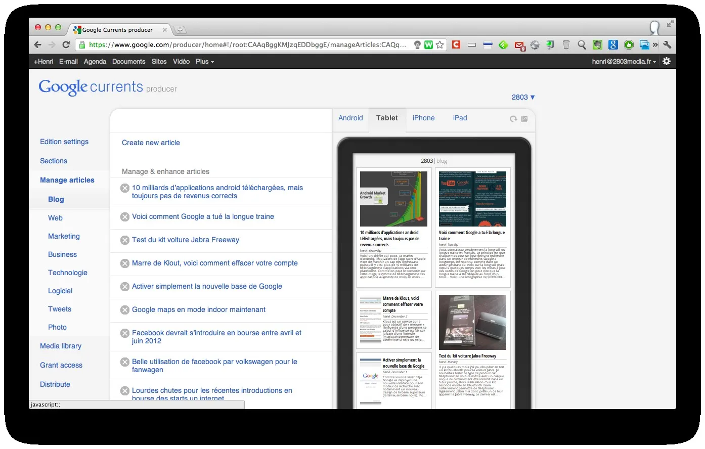 google-currents-3 Transformer son blog en magazine pour Google Currents — photo 4