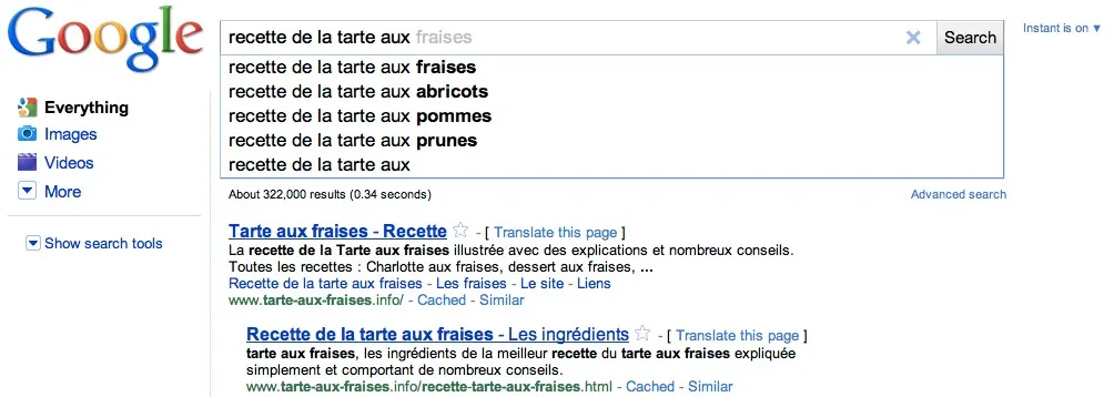 L'impact de Google Instant Search — photo 1