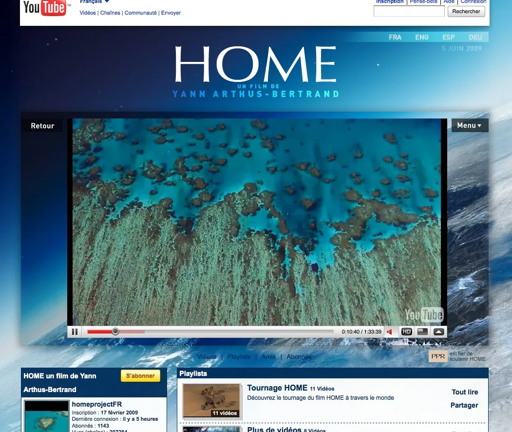 Home Project sur Youtube