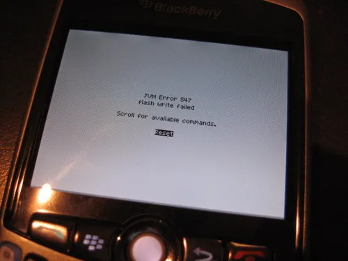 Oups, un blackberry qui refuse de démarrer... — photo 1