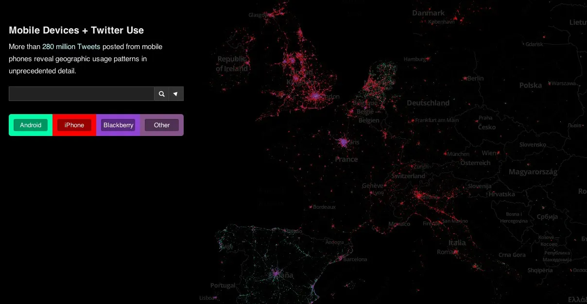 Visualisation des smartphones dans le monde en fonction du système d'exploitation — photo 1