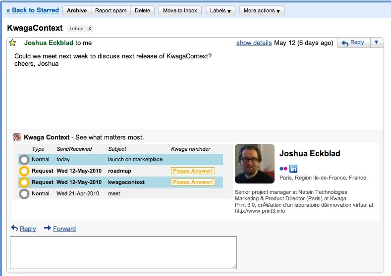 kwaga-context-2 Kwaga Context, de l'information contextuelle dans votre email — photo 2