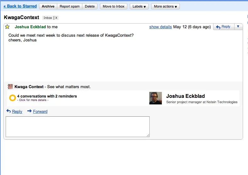 kwaga-context Kwaga Context, de l'information contextuelle dans votre email — photo 3
