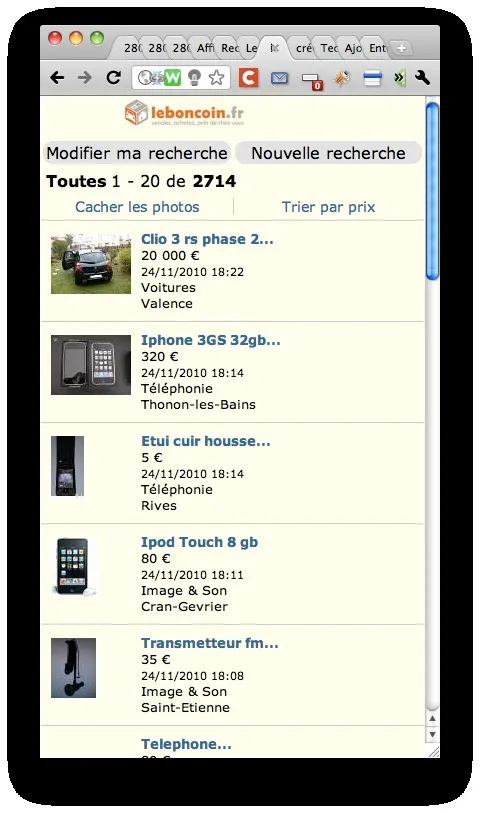 le-bon-coin-mobile Le bon coin en version mobile — photo 1