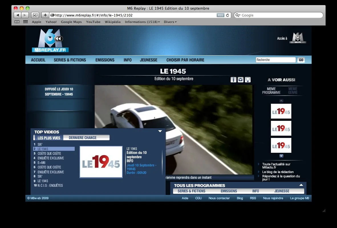 Les émissions les plus regardées sur m6replay