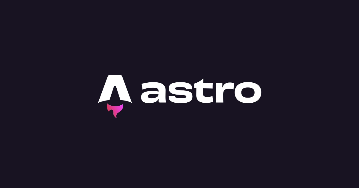 Logo officiel Astro sur fond sombre
