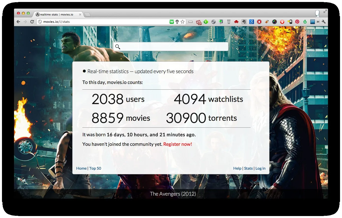 movies.io Movies.io un moteur de recherche de torrents élégant — photo 3