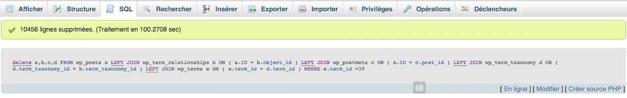 Supprimer tous les articles d'une catégorie sur un blog WordPress — photo 1