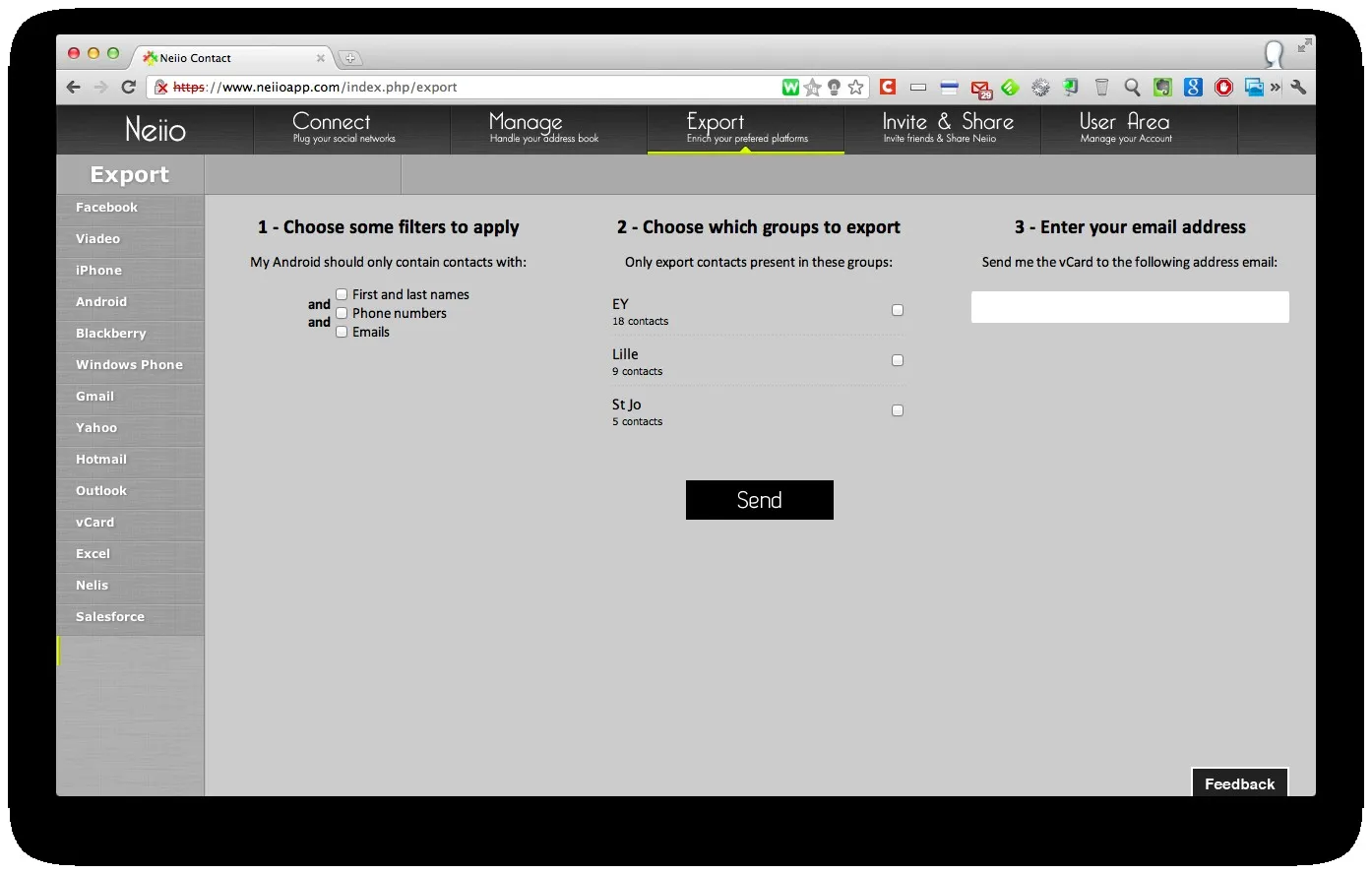 Nettoyer et organiser ses contacts avec Neiio — photo 2