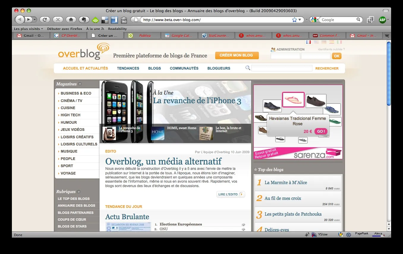 Nouvelle homepage
