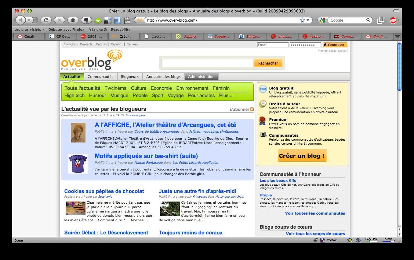 Ancienne homepage