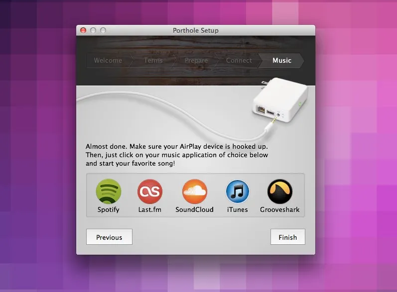 porthole Porthole une alternative à Airfoil pour envoyer votre musique sur votre chaine hifi — photo 4