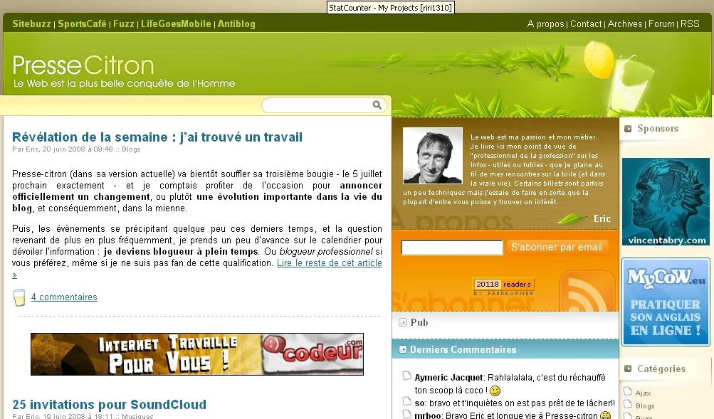 Et un blogueur professionnel de plus en France... — photo 1
