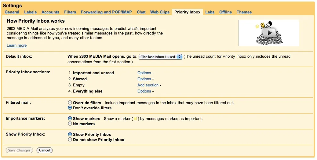 Google Priority Inbox, et la boite email se simplifia en un clic — photo 1